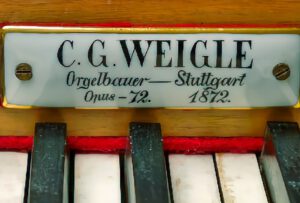 Traversflöten-Orgel, Carl Gottlob Weigle 1872 – Volker Bühler 1979