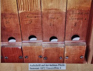 Traversflöten-Orgel, Carl Gottlob Weigle 1872 – Volker Bühler 1979